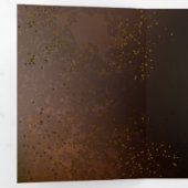 スチームパンクさびた背景(ターコイズレンズ付) 三つ折り招待状 (内部最初)