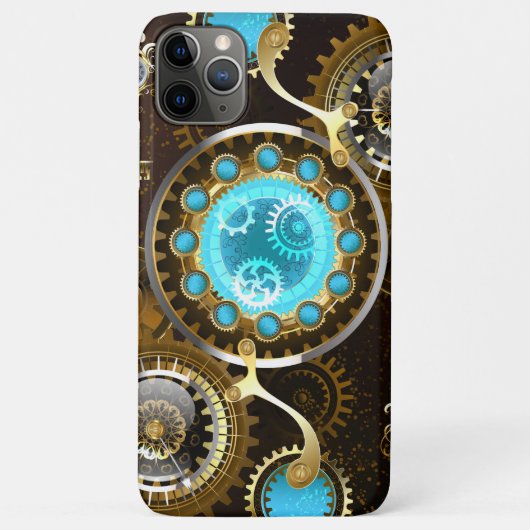 スチームパンクさびた背景(ターコイズレンズ付) Case-Mate iPhoneケース (裏面)