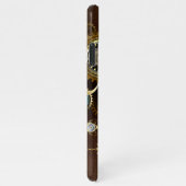 スチームパンクさびた背景(ターコイズレンズ付) iPhoneケース (右側)