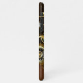 スチームパンクさびた背景(ターコイズレンズ付) iPhoneケース (左側)