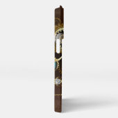 スチームパンクさびた背景(ターコイズレンズ付) iPhoneケース (右側面)