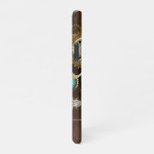 スチームパンクさびた背景(ターコイズレンズ付) iPhoneケース (右側)