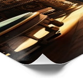 スチームパンクすごいカースピードシネマティック自動アートプリント ポスター (コーナー)