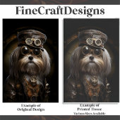 スチームパンクなシーズー犬の可愛い絵画 D4R デコパージュ 薄葉紙