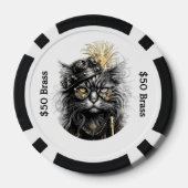  スチームパンクなネコが真鍮のFUNと博打をする  ポーカーチップ (裏面)