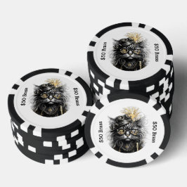 スチームパンクなネコが真鍮のFUNと博打をする ポーカーチップ