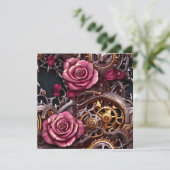 スチームパンクなバレンタインデーの写真テンプレート カード (スタンド正面)