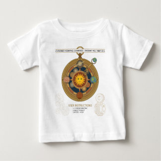 スチームパンクなビンテージ太陽系コンパス ベビーTシャツ
