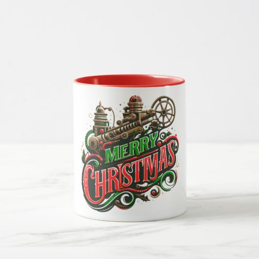 スチームパンクなメリークリスマス マグカップ (中央)