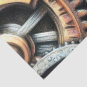スチームパンクな歯車の淡彩画 薄葉紙 (詳細)