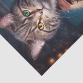 スチームパンクな猫とギターのデコパージュ 薄葉紙 (詳細)