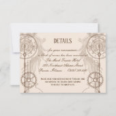 スチームパンクのウェディングレセプション 招待状 (裏面)