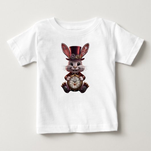 スチームパンクのウサギ ベビーTシャツ (正面)