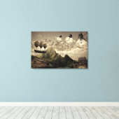 スチームパンクのカントリー側のラップされたキャンバス キャンバスプリント (インサイチュ (ウッドフロア))