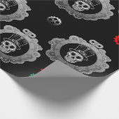 スチームパンクのクリスマスギフトラップ ラッピングペーパー (角)