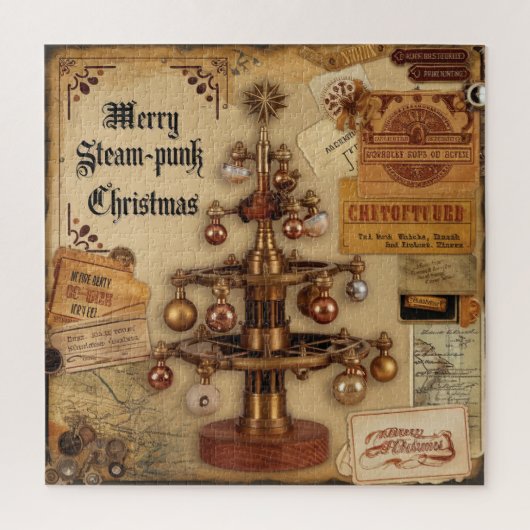 スチームパンクのクリスマスパズル ジグソーパズル (縦)