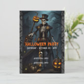 スチームパンクのスケルトン 招待状 (スタンド正面)