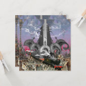 スチームパンクのタイムマシン カード (正面/裏面インサイチュ)