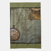 スチームパンクのタイムマシン キッチンタオル (縦)