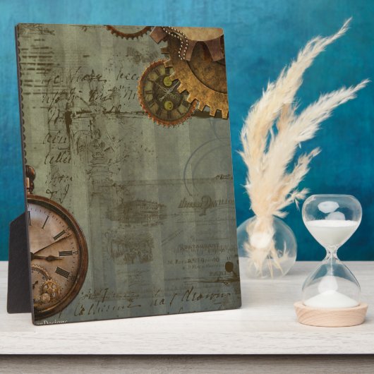 スチームパンクのタイムマシン フォトプラーク (側面)