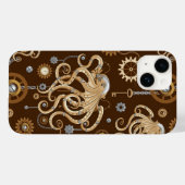 スチームパンクのタコ レトロメカニカルファンタジー Case-Mate iPhoneケース (裏面 (横))
