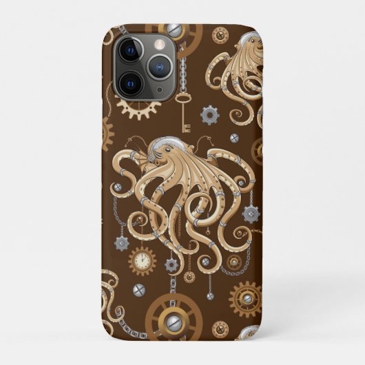 スチームパンクのタコ レトロメカニカルファンタジー Case-Mate iPhoneケース (裏)