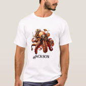 スチームパンクのタコ Tシャツ (正面)