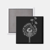 スチームパンクのタンポポの花の機械工 マグネット (正面/裏面)