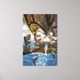 スチームパンクのドラゴンストーリーブック キャンバスプリント