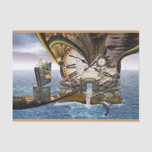 スチームパンクのドラゴンストーリーブック 薄葉紙 (正面)