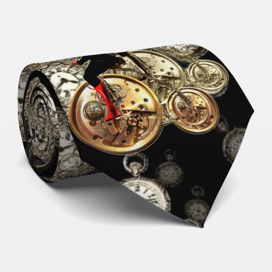 スチームパンクのネクタイ,ポケットの腕時計,ペニーのファニー ネクタイ (ロール)