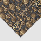 スチームパンクのネジとギアのパターン 薄葉紙 (詳細)
