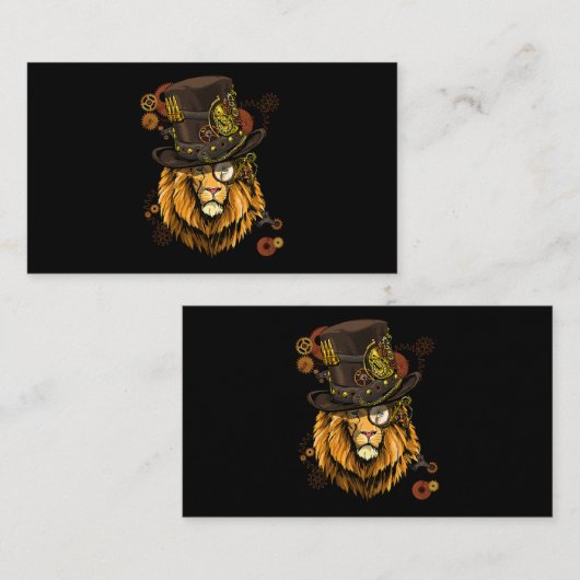 スチームパンクのライオンシャツSteampunk女性私のための恋人 名刺 (正面/裏面)