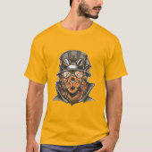 スチームパンクのライオン動物 Tシャツ (正面)