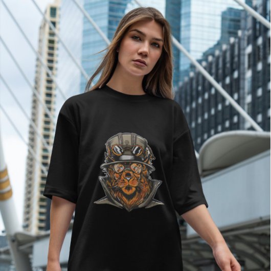 スチームパンクのライオン動物 Tシャツ