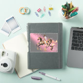 スチームパンクの女性と機械馬 シール (iPadカバー)
