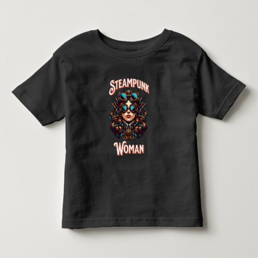 スチームパンクの女性 トドラーTシャツ (正面)