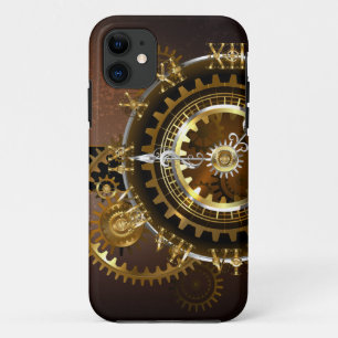 スチームパンクの時計とアンティークの歯車 iPhone 11 ケース
