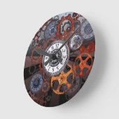 スチームパンクの時計のパターンは粗野 ラウンド壁時計 (傾斜)