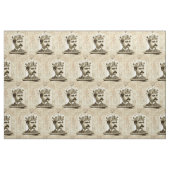 スチームパンクの時計仕掛けの脳の口ひげ男 ファブリック (ファットクウォーター)