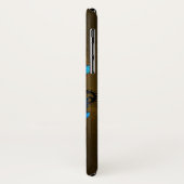 スチームパンクの歯車と青い蝶 Case-Mate iPhoneケース (裏面/左)