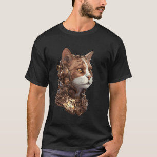 スチームパンクの猫のロボット Tシャツ