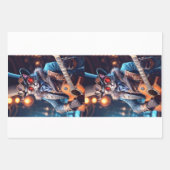 スチームパンクの猫：ハイカラな帽子、眼鏡、ギター - デコパージュ ラッピングペーパーシート (正面3)