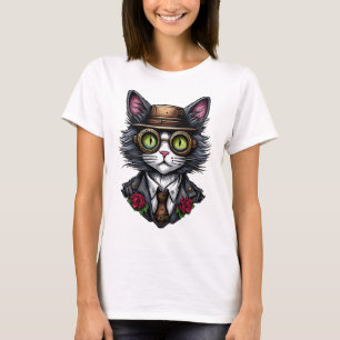 スチームパンクの猫 Tシャツ