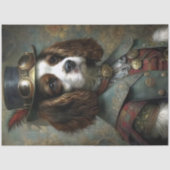 スチームパンクの紳士犬 ファンタジック ビンテージ 薄葉紙 (正面)