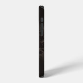 スチームパンクの縞模様の茶色の背景 iPhoneケース (左側面)