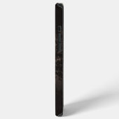 スチームパンクの縞模様の茶色の背景 iPhoneケース (左側面)