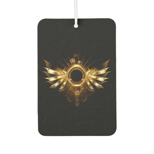 スチームパンクの翼 カーエアーフレッシュナー (正面)