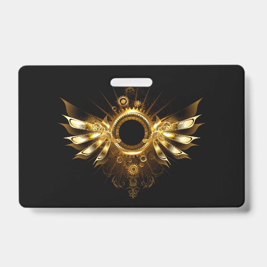 スチームパンクの翼 バッジ (正面)
