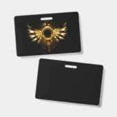 スチームパンクの翼 バッジ (正面＆裏面)